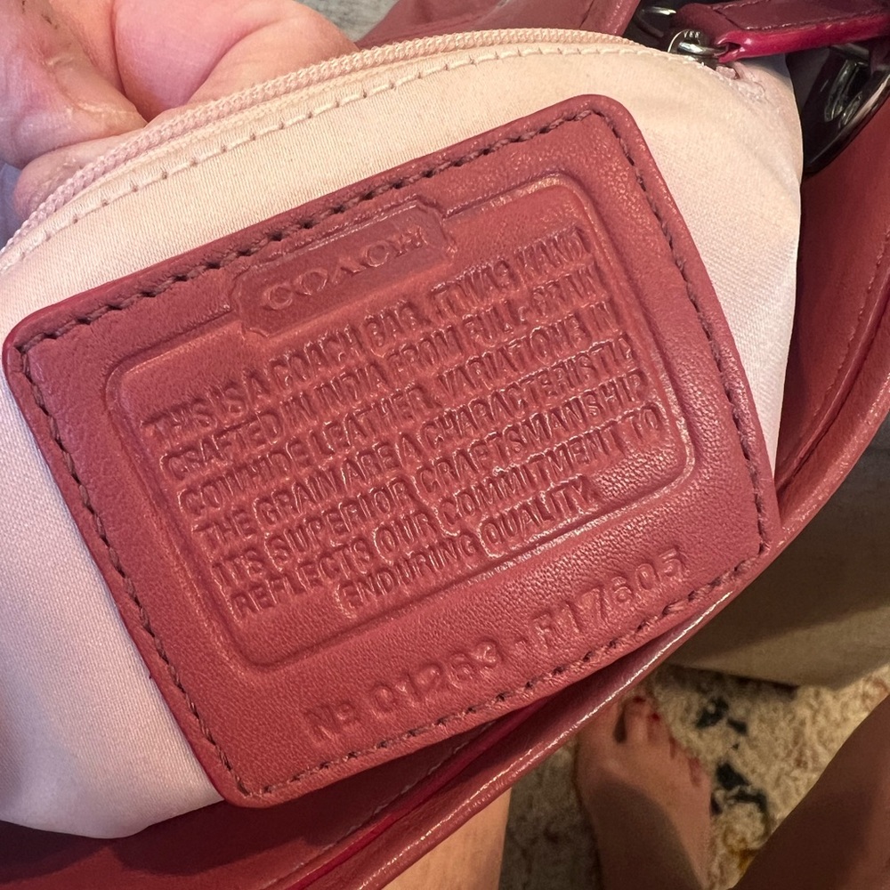 Pink Vintage Coach Leather Bag - Picture 2 of 6